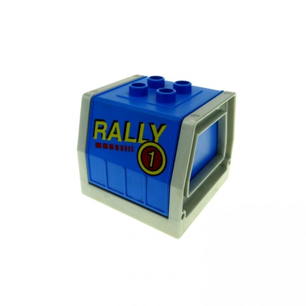 1x Lego Duplo Eisenbahn Aufsatz perl grau blau Rally 1 Zug 31301 31304pb03