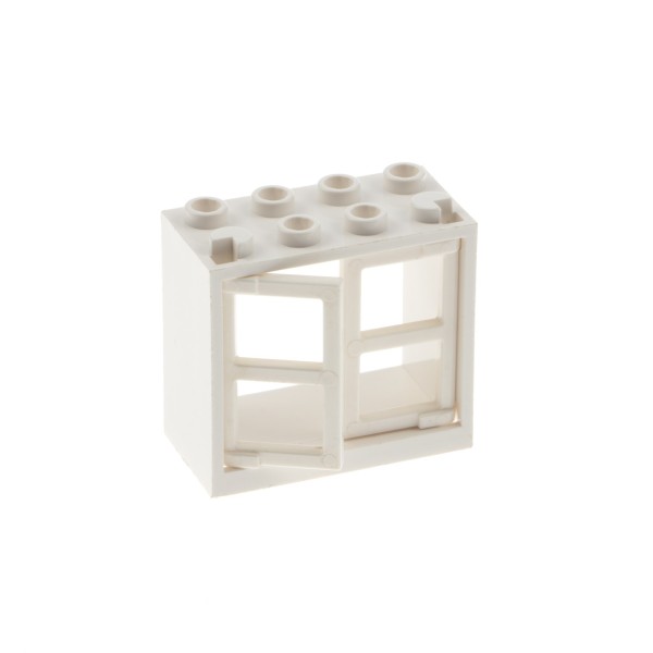 1x Lego Fenster Rahmen 2x4x3 weiß Fensterläden weiß Haus 60608 4584888 60598