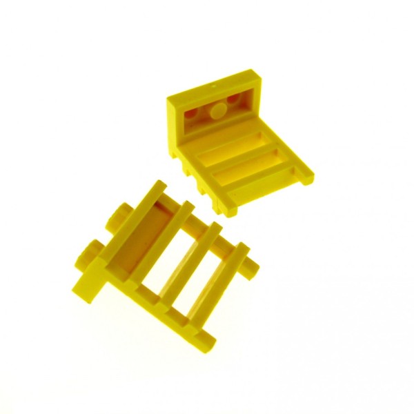 2 x Lego System Leiter gelb 1 x 2 Treppe Platte mit Sprossen Technic Eisenbahn 4175