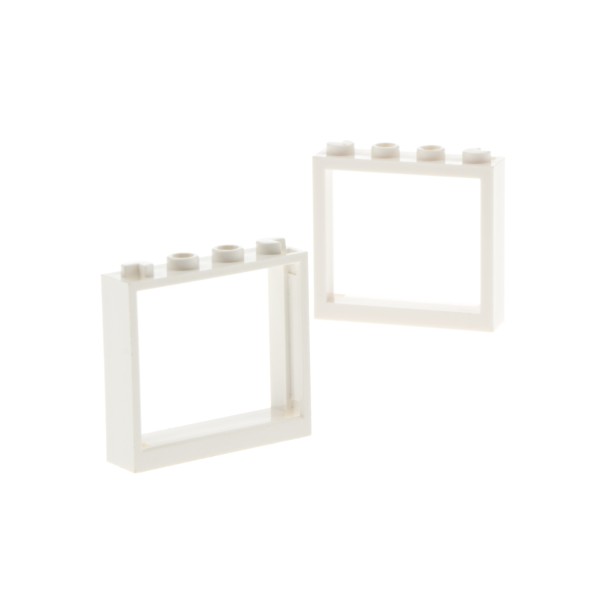 2x Lego Fenster Rahmen 1x4x3 weiß ohne Scheibe Haus 4530590 60594