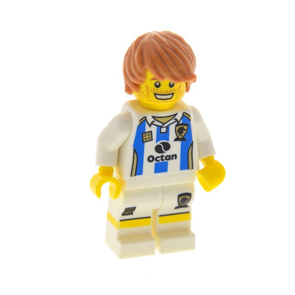 1x Lego Figur Minifiguren Serie 4 Fußballer weiß blau col04-11 col059