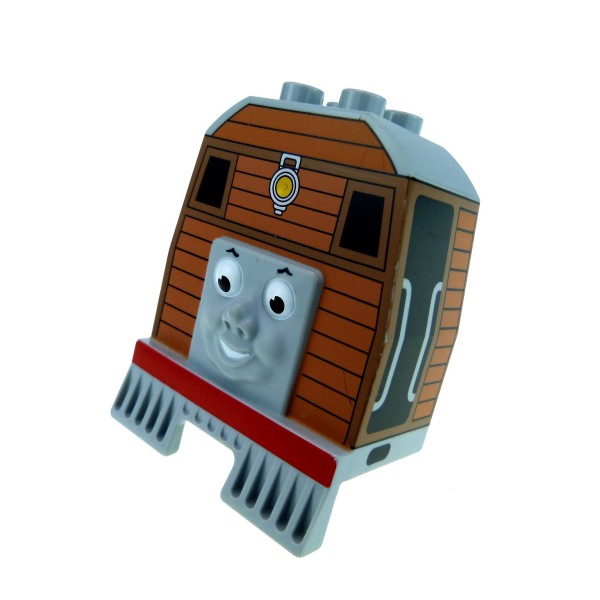 1x Lego Duplo Führerhaus Front Gesicht Toby B-Ware abgenutzt neu-hell grau 52059