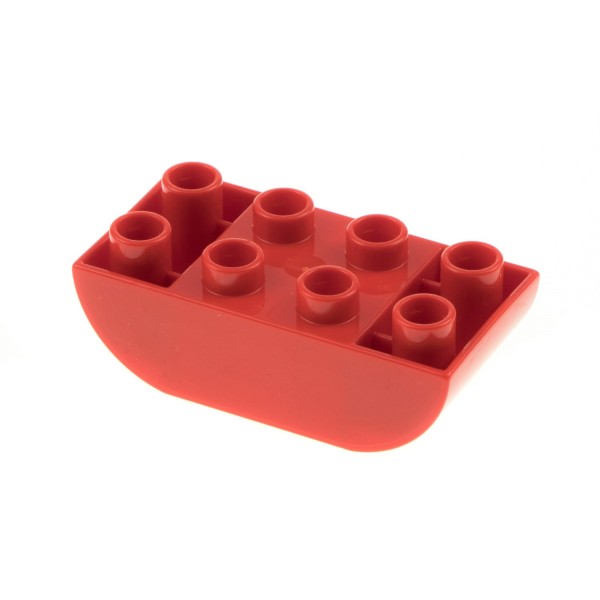 1x Lego Duplo Basic Bau Stein 2x3 rot Boden gewölbt Set 10566 45013 98224
