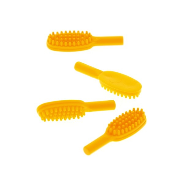 4 x Lego System Bürste hell orange Haarbürste kurz 10 mm Kamm Figuren Zubehör Set City Friends 41063 71006 10220 4243668 3852b