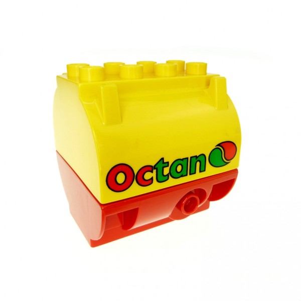 1x Lego Duplo Aufsatz gelb rot Container Tank Wagen Auto Octan 59684pb01 59559