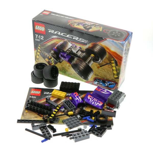 1x Lego Set Power Racers Auto Ram Rod 8491 schwarz mit OVP unvollständig