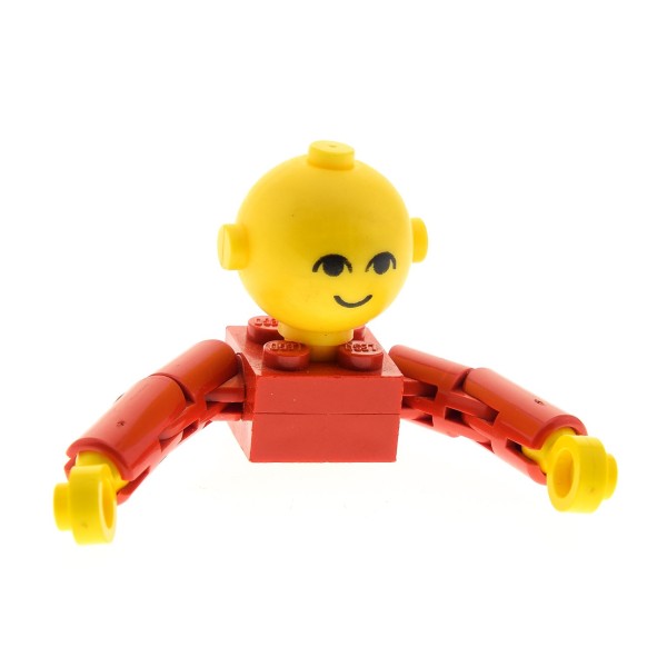 1 x Lego System Homemaker Großkopf Figur Mann Frau Torso rot Gesicht ohne Augenbrauen Arme lang 111 685px1