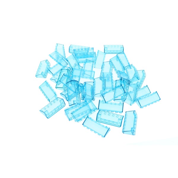 42x Lego Set Windschutzscheibe 2x6x2 B-Ware transparent hell blau Cockpit 4176