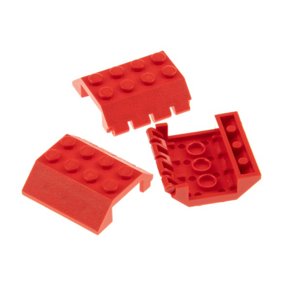 3x Lego Dachstein Tür Klappe 45° 4x4x1 rot Scharnier abgewinkelt 4160231 4857