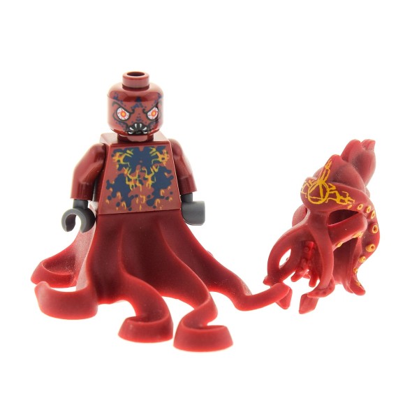 1 x Lego System Figur Atlantis Tintenfisch Krieger dunkel rot Krake Octopus Squid Warrior für Set 8061 8078 atl007