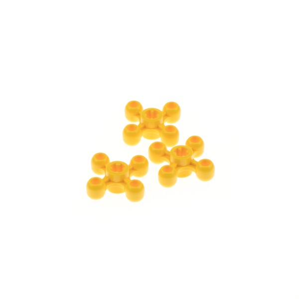 3 x Lego brick Yellow Technic Knob Cog / Gear / Wheel 4203493 49135 32072