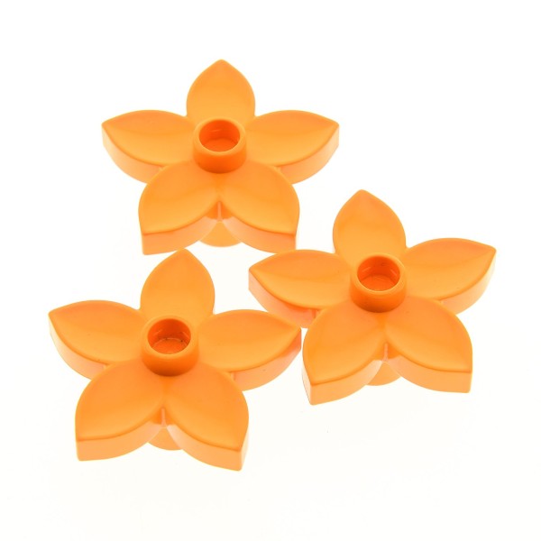 3 x Lego Duplo Pflanze Blüten bright hell orange Blume für Set 3617 6510