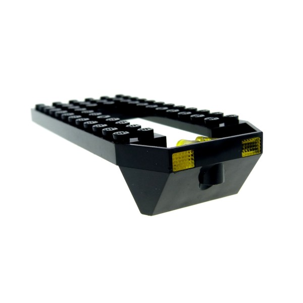 1 x Lego System Zug Platte schwarz 6x14 Lokplatte mit Scheinwerfer Licht Prisma transparent gelb Eisenbahn Unterbau Train 4560 4561 2919 32085