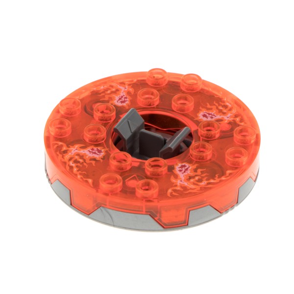 1x Lego Ninjago Spinner flach 6x6x1 transparent neon orange 6004313 bb0549c13pb01