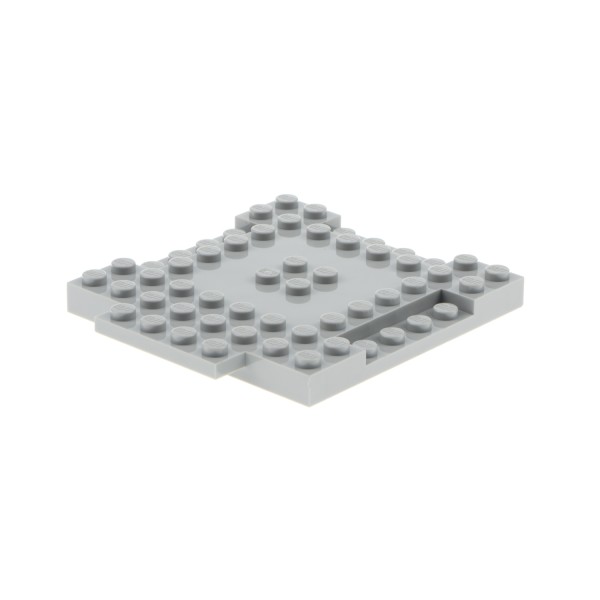 1x Lego Bau Platte modifiziert 8x8 neu-hell grau Steine 6055165 15624