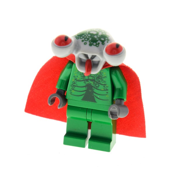 1x Lego Figur Space Police 3 Alien Squidman grau grün Umhang rot 5980 sp092