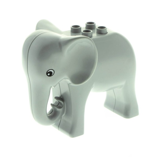 1x Lego Duplo Tier Elefant alt-hell grau groß Zoo Safari Zirkus 31159c01pb01