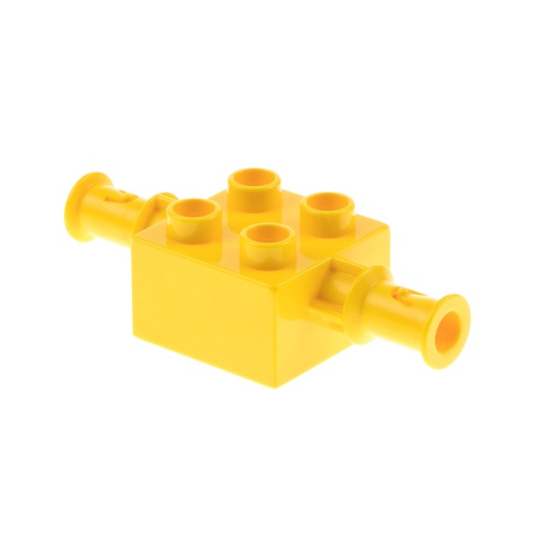 1x Lego Duplo Fahrzeug Bagger Schaufel Arm Halter gelb 2x2 mit Clip 40637