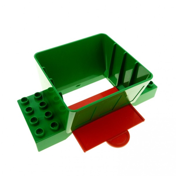 1x Lego Duplo Kugelbahn Trichter 2x4 grün Schiebe Platte rot 31026 4129959 31025