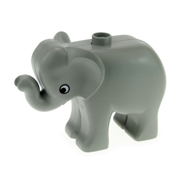 1x Lego Duplo Tier Elefant Baby klein alt-hell grau Zoo Safari 6502c01pb01