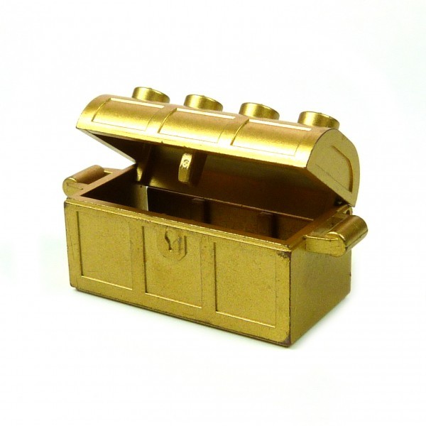 1x Lego Schatz Truhe Kiste metallic gold mit Griffen Harry Potter Burg 4738ac01