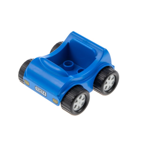 1x Lego Duplo Go-Kart blau mit Kennzeichen 53574 Auto PKW Fahrzeug 31363c01pb01