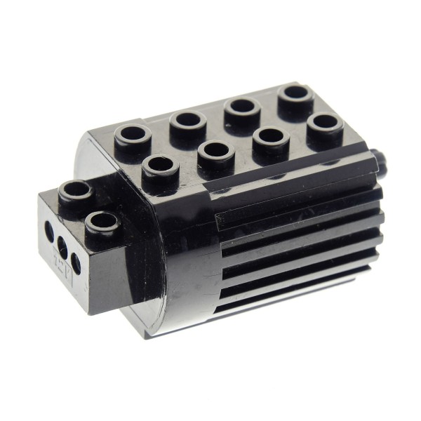 1 x Lego Technic Electric Motor schwarz 12V 2 polige Anschlüsse mit mittel Pin Elektrik geprüft Set 1236 880 bb22