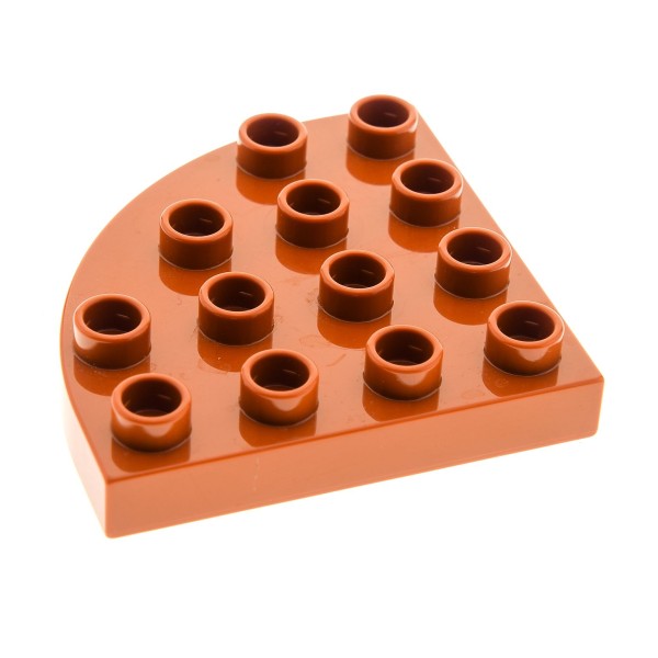 1x Lego Duplo Bau Platte Ecke 4x4 dunkel orange Viertelkreis 6785 4648236 98218