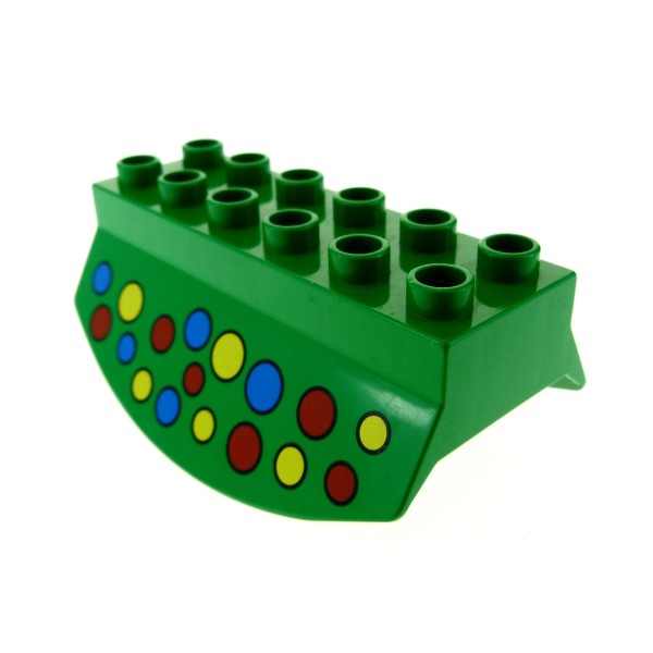 1x Lego Duplo Wippe grün 2x6 Punkte Kreise Zirkus Kugelbahn 4156526 31453px2