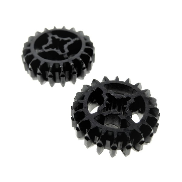 2x Lego Technic Zahnrad schwarz 20 Zähne Rad z20 Gear Mindstorms 4177430 3226