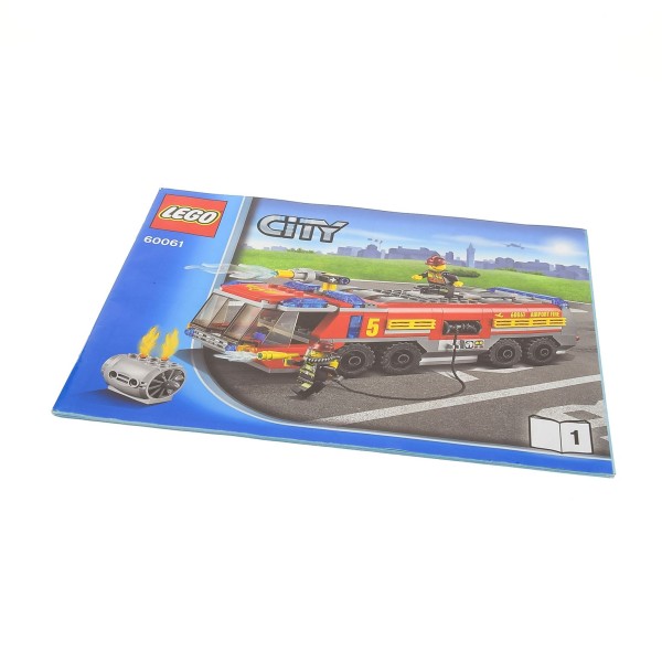 1 x Lego System Bauanleitung Heft 1 Town City Fire Flughafen Feuerwehr 60061