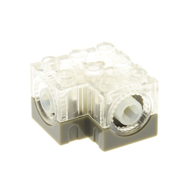 1x Lego Technic Getriebe Box 3x3x1 2/3 weiß alt-hell grau Zahnrad Umsetzer 45360
