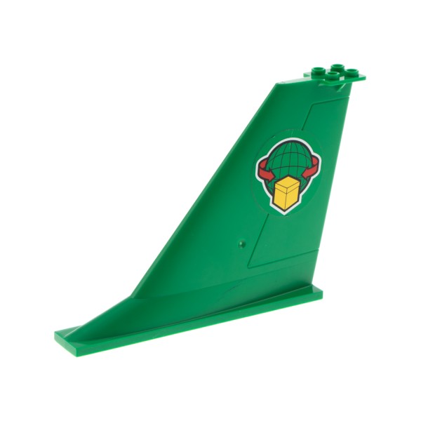 1x Lego Flugzeug Flosse 14x2x8 grün Heck Leitwerk Sticker 60022 54094pb04