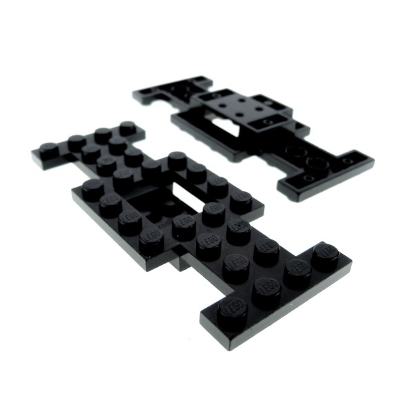 2x Lego Fahrgestell 4x10x2/3 schwarz LKW Unterbau Platte Chassis 4212b