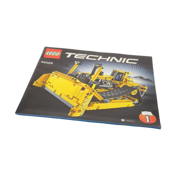 1x Lego Technic Bauanleitung Heft 1 Model Construction Bulldozer Raupe 42028