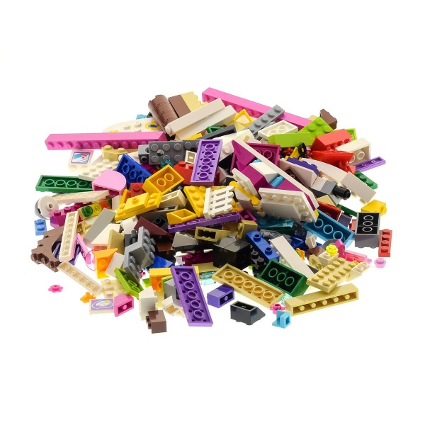 200 Teile Lego System Friends Bau Steine Kiloware für Elves bunt gemischt ca. 0,30 kg Sondersteine Farben gemischt z.B. rosa beige azure weiss violette rot gelb pink Erweiterung Ergänzung 