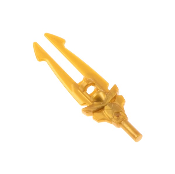 1x Lego Figuren Schwert perl gold Doppel Klinge mit Stab Halter 6019992 11103