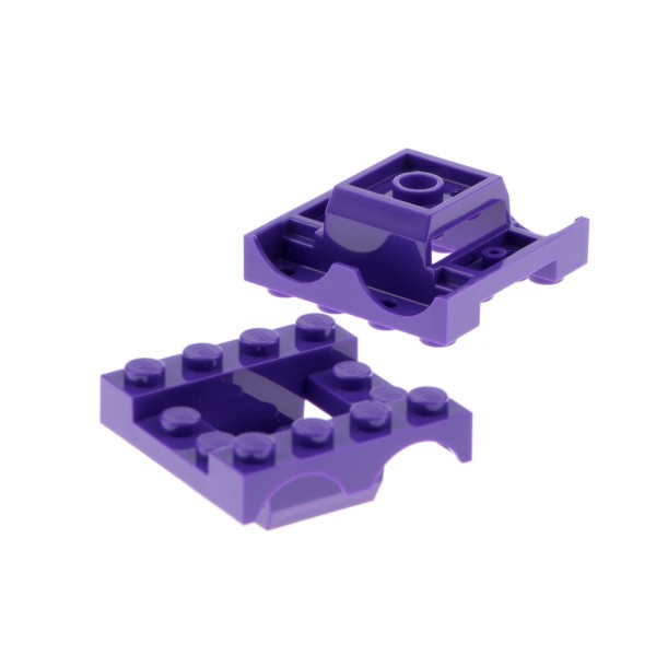 2x Lego Radkasten doppelt 4x4x1 dunkel lila Auto Rad Abdeckung 6144650 24151