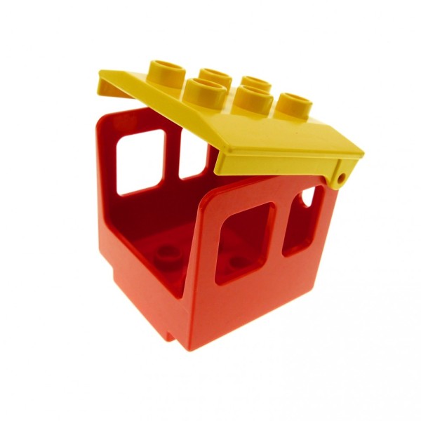 1x Lego Duplo Aufsatz Zug rot 3x3x3 Kabine Dach gelb Lok Eisenbahn 4543 4544