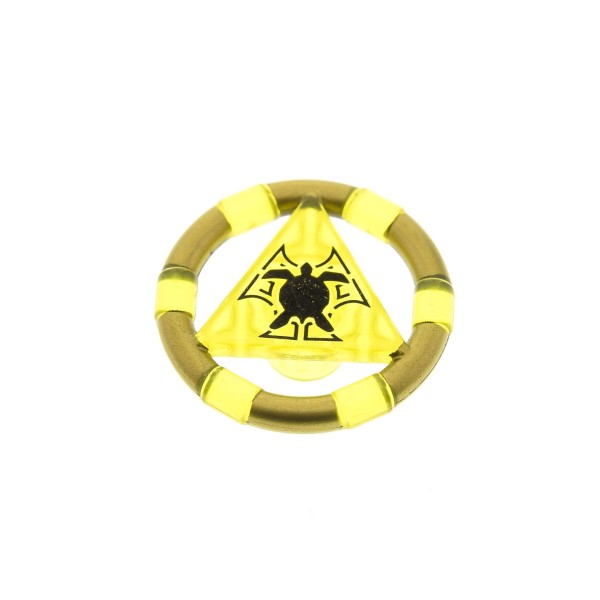 1x Lego Ring gelb Triangel Schildkröte Atlantis Schatz Schlüssel 8078 87748pb02