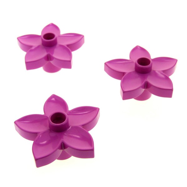 3x Lego Duplo Pflanze Blüte dunkel pink Blume Garten Set 7332 7330 4224735 6510