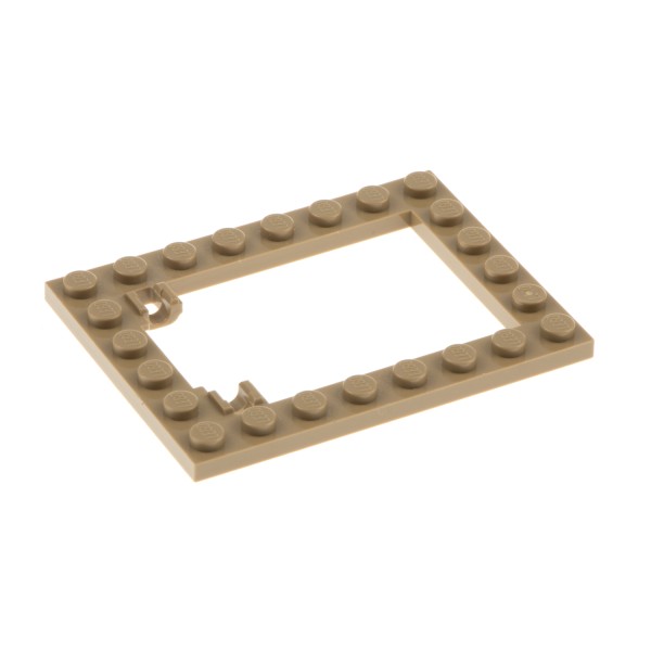 1x Lego Falltür Rahmen dunkel beige 6x8 Pin Halter lang Burg 10305 75106 92107