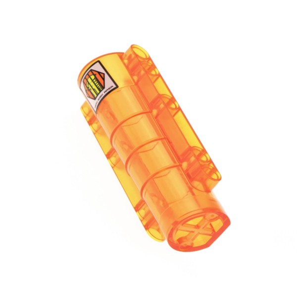 1x Lego Zylinder transparent orange 9x4x2 Sticker verdreht HIGH RISK AREA 58947