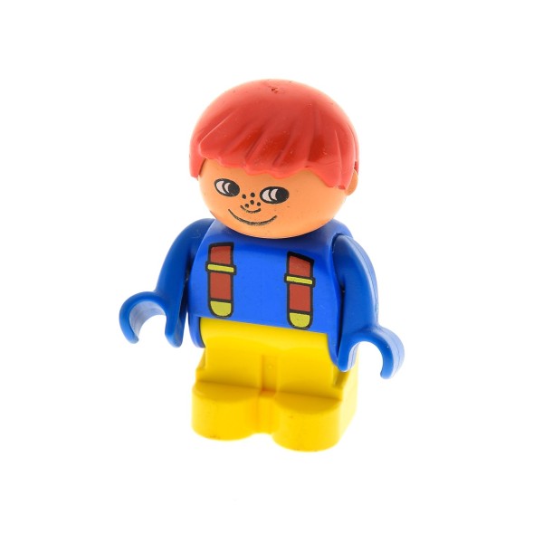1x Lego Duplo Figur Kind Junge gelb Haare rot Sommersprossen 4943pb003