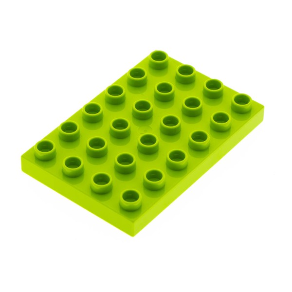 1x Lego Duplo Bau Platte 4x6 1/2 lime hell grün Stein 10868 10951 6208515 25549