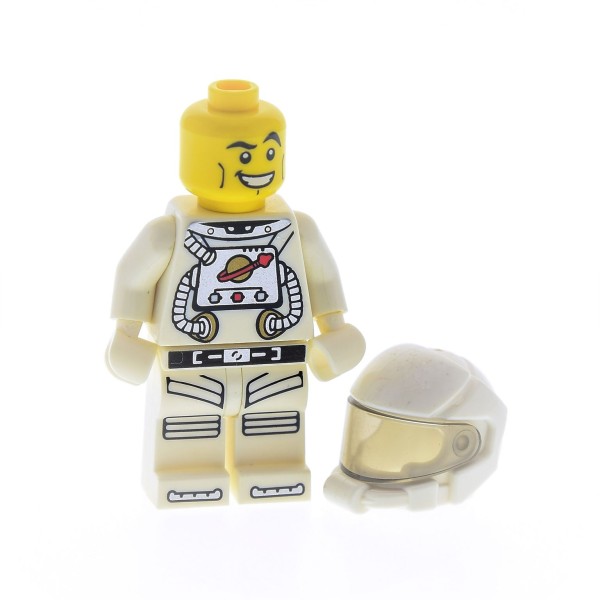 1x Lego Figur Minifiguren Serie 1 Astronaut weiß Helm 87781 col013
