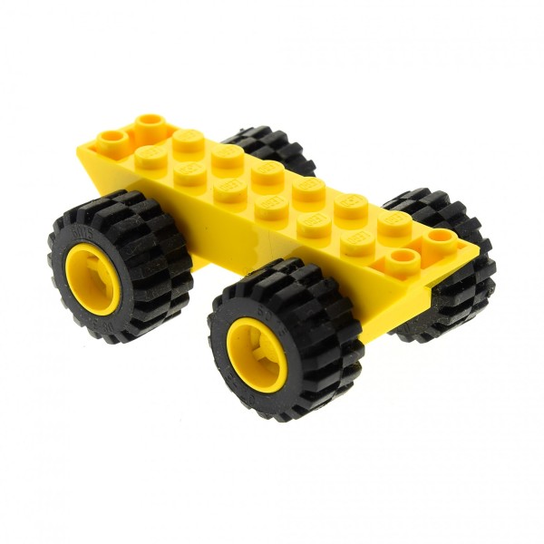 1x Lego Fahrgestell 2x8x1 1/3 gelb Rad Auto Chassis 6014bc01 4111973 30277