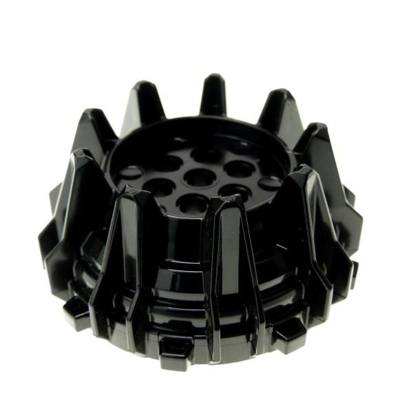 1 x Lego System Rad schwarz hart Plastik Bohrkopf mit Spikes für Set Power Miners 8960 4538782 64712