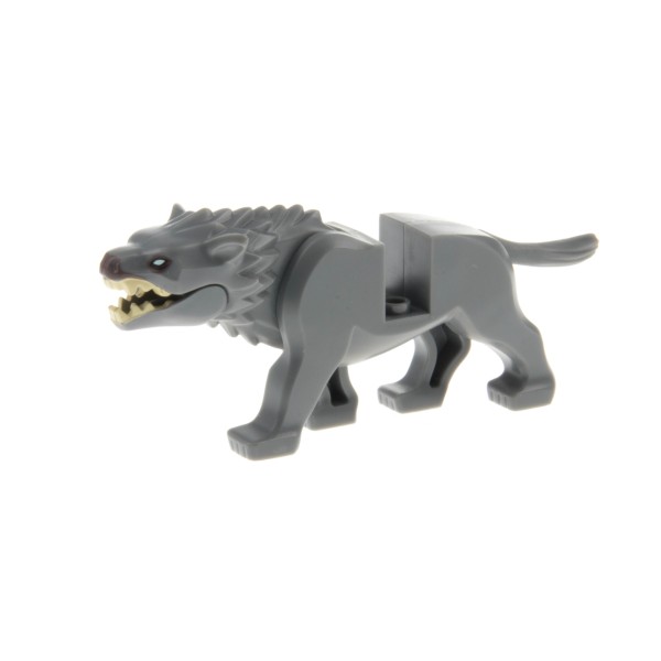 1x Lego Tier Warg neu-dunkel grau Herr der Ringe Hobbit 79002 11429pb01 wargpb01