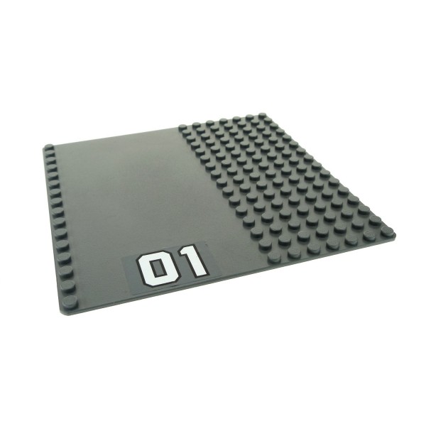 1x Lego Bau Platte 16x16 Straße neu-dunkel grau Sticker 01 gross 51595 30225pb07